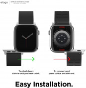 Elago Watch Sport Fluoro Rubber Strap for Apple Watch 38mm, 40mm, 41mm (black) 4