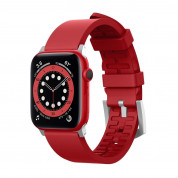 Elago Watch Sport Strap - силиконова (fluoro rubber) каишка за Apple Watch 38мм, 40мм, 41мм (червен)