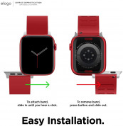 Elago Watch Sport Strap - силиконова (fluoro rubber) каишка за Apple Watch 38мм, 40мм, 41мм (червен) 2