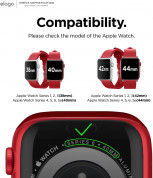 Elago Watch Sport Strap - силиконова (fluoro rubber) каишка за Apple Watch 38мм, 40мм, 41мм (червен) 4