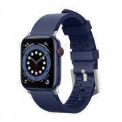 Elago Watch Sport Strap - силиконова (fluoro rubber) каишка за Apple Watch 38мм, 40мм, 41мм  (тъмносин)