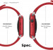 Elago Watch Sport Strap - силиконова (fluoro rubber) за Apple Watch 42мм, 44мм (червен) 4
