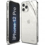 Ringke Air Glitter Case - силиконов (TPU) калъф за iPhone 12, iPhone 12 Pro (прозрачен) 3