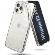 Ringke Air Glitter Case - силиконов (TPU) калъф за iPhone 12, iPhone 12 Pro (прозрачен) 2