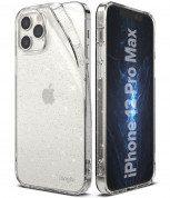Ringke Air Glitter Case - силиконов (TPU) калъф за iPhone 12 Pro Max (прозрачен)
