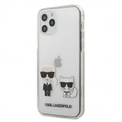 Karl Lagerfeld Karl & Choupette Case - дизайнерски кейс с висока защита за iPhone 12, iPhone 12 Pro (прозрачен)