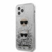 Karl Lagerfeld Liquid Glitter Karl & Choupette Heads Case - дизайнерски кейс с висока защита за iPhone 12, iPhone 12 Pro (сребрист) 2