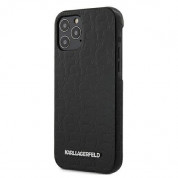 Karl Lagerfeld Kameo Leather Hard Case for iPhone 12, iPhone 12 Pro (black)