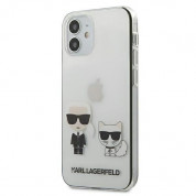 Karl Lagerfeld Karl & Choupette Case - дизайнерски кейс с висока защита за iPhone 12 mini (прозрачен)