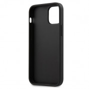 Guess Saffiano Leather Hard Case - дизайнерски кожен кейс за iPhone 12 mini (червен) 1