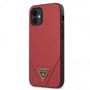 Guess Saffiano Leather Hard Case for iPhone 12 mini (red)