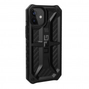 Urban Armor Gear Monarch Case - удароустойчив хибриден кейс за iPhone 12 Mini (черен-карбон)