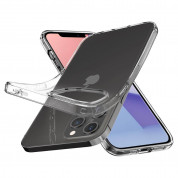 Spigen Liquid Crystal Case - тънък силиконов (TPU) калъф за iPhone 12, iPhone 12 Pro (прозрачен)  2