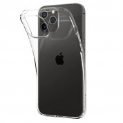 Spigen Liquid Crystal Case - тънък силиконов (TPU) калъф за iPhone 12, iPhone 12 Pro (прозрачен)  3