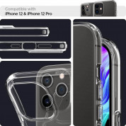 Spigen Liquid Crystal Case - тънък силиконов (TPU) калъф за iPhone 12, iPhone 12 Pro (прозрачен)  8