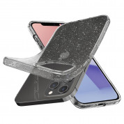 Spigen Liquid Crystal Glitter Case - тънък силиконов (TPU) калъф за iPhone 12, iPhone 12 Pro (прозрачен)  3