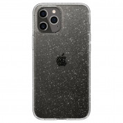 Spigen Liquid Crystal Glitter Case - тънък силиконов (TPU) калъф за iPhone 12, iPhone 12 Pro (прозрачен)  1