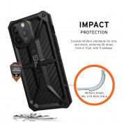 Urban Armor Gear Monarch Case - удароустойчив хибриден кейс за iPhone 12, iPhone 12 Pro (черен-карбон) 6