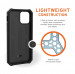 Urban Armor Gear Monarch Case - удароустойчив хибриден кейс за iPhone 12, iPhone 12 Pro (черен-карбон) 8