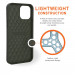 Urban Armor Gear Biodegradable Outback Case - удароустойчив рециклируем кейс за iPhone 12, iPhone 12 Pro (тъмнозелен) 6