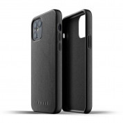 Mujjo Full Leather Case - кожен (естествена кожа) кейс за iPhone 12, iPhone 12 Pro (черен) 1
