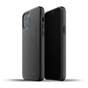Mujjo Full Leather Case - кожен (естествена кожа) кейс за iPhone 12, iPhone 12 Pro (черен)