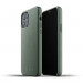 Mujjo Full Leather Case - кожен (естествена кожа) кейс за iPhone 12, iPhone 12 Pro (зелен) 1