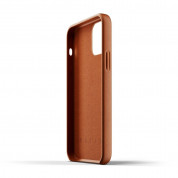 Mujjo Leather Wallet Case - кожен (естествена кожа) кейс с джоб за кредитна карта за iPhone 12, iPhone 12 Pro (кафяв) 4