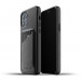 Mujjo Leather Wallet Case - кожен (естествена кожа) кейс с джоб за кредитна карта за iPhone 12, iPhone 12 Pro (черен) 1