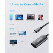 Anker PowerExpand+ USB C to HDMI Adapter - адаптер за свързване от USB-C към HDMI (тъмносив) 5