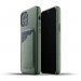 Mujjo Leather Wallet Case - кожен (естествена кожа) кейс с джоб за кредитна карта за iPhone 12, iPhone 12 Pro (зелен) 1