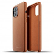 Mujjo Full Leather Case - кожен (естествена кожа) кейс за iPhone 12 Pro Max (кафяв) 1