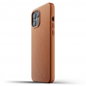 Mujjo Full Leather Case - кожен (естествена кожа) кейс за iPhone 12 Pro Max (кафяв) 3