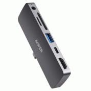 Anker PowerExpand Direct 6in1 USB-C PD Media Hub - мултифункционален USB-C хъб за свързване на допълнителна периферия за iPad Pro 11 (тъмносив)