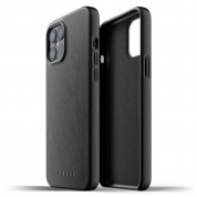 Mujjo Full Leather Case - кожен (естествена кожа) кейс за iPhone 12 Pro Max (черен) 1