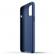 Mujjo Full Leather Case - кожен (естествена кожа) кейс за iPhone 12 Pro Max (син) 4