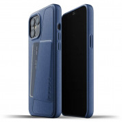 Mujjo Leather Wallet Case for iPhone 12 Pro Max (blue)