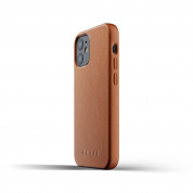 Mujjo Full Leather Case - кожен (естествена кожа) кейс за iPhone 12 mini (кафяв) 3