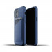 Mujjo Leather Wallet Case - кожен (естествена кожа) кейс с джоб за кредитна карта за iPhone 12 mini (син) 1