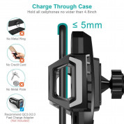 Choetech Wireless Charger Stand - поставка за кола с безжично зареждане за Qi съвместими смартфони (черен) 2