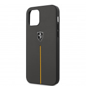 Ferrari Off Track Leather Hard Case - кожен кейс (естествена кожа) за iPhone 12, iPhone 12 Pro (черен) 3