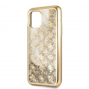 Guess Peony 4G Glitter Case - дизайнерски кейс с висока защита за iPhone 11 Pro (златист) 1