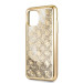 Guess Peony 4G Glitter Case - дизайнерски кейс с висока защита за iPhone 11 Pro (златист) 2
