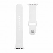 Tactical 499 Silicone Sport Band - силиконова каишка за Apple Watch 42мм, 44мм (бял)