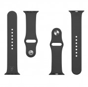 Tactical 456 Silicone Sport Band - силиконова каишка за Apple Watch 38мм, 40мм, 41мм (черен) 1
