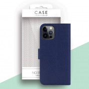 Case FortyFour No.11 Case - кожен калъф с поставка за iPhone 12 Pro Max (син) 2