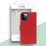 Case FortyFour No.11 Case - кожен калъф с поставка за iPhone 12, iPhone 12 Pro (червен) 4
