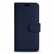 Case FortyFour No.11 Case - кожен калъф с поставка за iPhone 12, iPhone 12 Pro (син)