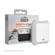 Eiger North AirPods Protective Case - удароустойчив силиконов калъф за Apple Airpods и Apple Airpods 2 (бял)
