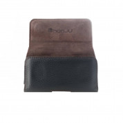 Honju Horizon Belt Leather Case Universal 3XL Slim - кожен (естествена кожа) калъф за смартофни с размери до 157 x 77 мм (черен) 3